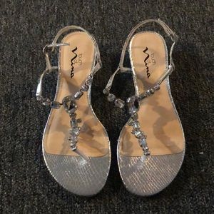 Silver sandals